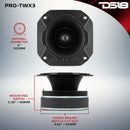 DS18 4in Super Bullet Tweeter 250 Watts RMS 1.5in Titanium Vc 4 ohm