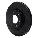 R1 02-09 Buick Rainier Front Left Drilled & Slotted Black Brake Rotor