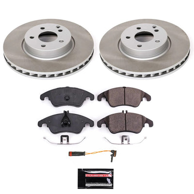 Power Stop 10-16 Mercedes-Benz E350 Front and Rear Semi-Coated Rotor Kit