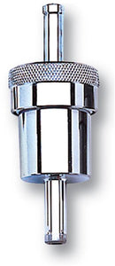 Russell Performance Chrome Street Fuel Filter (3in Length 1-1/8in diameter 5/16in inlet/outlet)