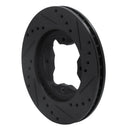 R1 90-97 Acura CL Front Left Drilled & Slotted Black Brake Rotor