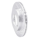 R1 96-98 Suzuki SIDEKICK Front Right Drilled & Slotted Silver Brake Rotor