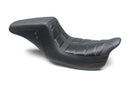 Mustang 08-21 HD Electra Glide,Rd Glide,Rd King,St Glide Squareback 1PC Seat - Black w/Red Stitching