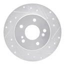R1 01-11 Chrysler Crossfire Front & Rear Drilled & Slotted Silver Brake Rotor Set