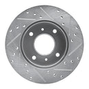 R1 89-98 Nissan 240SX Front & Rear Drilled & Slotted Silver Brake Rotor Set