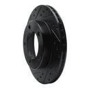 R1 76-86 Jeep Scrambler Front Left Drilled & Slotted Black Brake Rotor