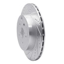 R1 18-25 Subaru WRX STI Rear Left Drilled & Slotted Silver Brake Rotor