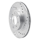 R1 86-91 Acura Integra Front Drilled & Slotted Silver Brake Rotor Set