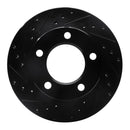 R1 76-86 Jeep Scrambler Front Left Drilled & Slotted Black Brake Rotor