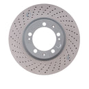 DFC 93-94 Porsche 911 Left Front Drilled Hi-Carbon Alloy Geomet Coated Rotor