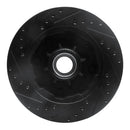 R1 71-95 Chevrolet C20 Pickup Front Right Drilled & Slotted Black Brake Rotor