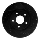R1 13-24 Nissan Altima Front & Rear Drilled & Slotted Black Brake Rotor Set