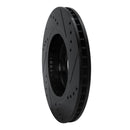 R1 07-15 Nissan Sentra Front Left Drilled & Slotted Black Brake Rotor