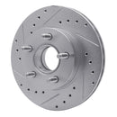 R1 83-92 Ford BRONCO II Front Left Drilled & Slotted Silver Brake Rotor