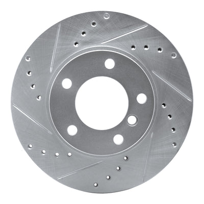 R1 91-06 BMW 323I Front Left Drilled & Slotted Silver Brake Rotor