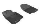 3D MAXpider 2008-2012 Chevrolet Malibu Kagu 1st & 2nd Row Floormats - Black