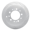 R1 07-22 Lexus Lx570 Rear Right Drilled & Slotted Geo-Carbon Rotor
