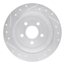 R1 95-03 Ford Windstar Rear Right Drilled & Slotted Silver Brake Rotor