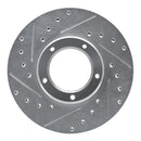 R1 85-92 Toyota Pickup Front Left Drilled & Slotted Silver Brake Rotor