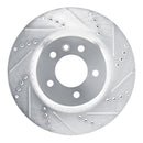 R1 20-25 Land Rover Defender 90 Rear Right Drilled & Slotted Silver Brake Rotor
