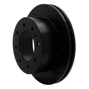R1 11-25 Chevrolet Silverado 3500 HD Front & Rear Drilled & Slotted Black Brake Rotor Set