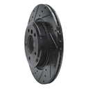 R1 11-16 BMW Z4 Rear Left Drilled & Slotted Black Brake Rotor