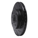 R1 98-02 Acura CL Front Right Drilled & Slotted Black Brake Rotor