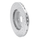R1 87-91 Lexus ES250 Front Right Drilled & Slotted Silver Brake Rotor