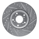 R1 06-15 Honda Civic Si Front Left Drilled & Slotted Silver Brake Rotor