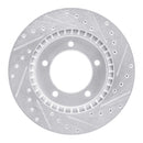 R1 96-98 Suzuki SIDEKICK Front Left Drilled & Slotted Silver Brake Rotor