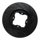R1 91-97 Acura CL Front Left Drilled & Slotted Black Brake Rotor