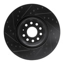 R1 18-25 Audi Q3 Front & Rear Drilled & Slotted Black Brake Rotor Set