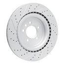 R1 13-25 Land Rover Defender 110 Rear Left Drilled & Slotted Geo-Carbon Rotor
