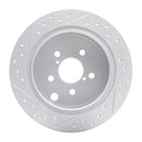 R1 12-23 Subaru Impreza Rear Right Drilled & Slotted Geo-Carbon Rotor