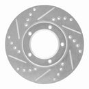 R1 84-95 Toyota Pickup Front Right Drilled & Slotted Silver Brake Rotor