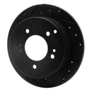 R1 01-10 Hyundai XG300 Rear Left Drilled & Slotted Black Brake Rotor