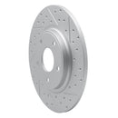 R1 12-20 Chrysler Town & Country Rear Right Drilled & Slotted Geo-Carbon Rotor