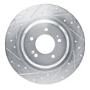 R1 21-25 Hyundai SONATA Rear Left Drilled & Slotted Silver Brake Rotor