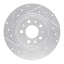 R1 61-91 Mercedes-Benz 220D Rear Right Drilled & Slotted Silver Brake Rotor