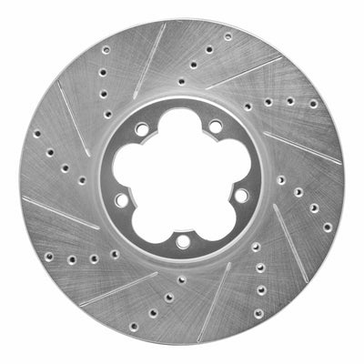 R1 15-25 Ford Transit-350 HD/DRW Front Left Drilled & Slotted Silver Brake Rotor