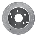 R1 84-87 Chevrolet Corvette Rear Left Drilled & Slotted Silver Brake Rotor