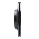 R1 10-17 Volvo XC60 Rear Left Drilled & Slotted Black Brake Rotor