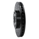 R1 92-10 Lexus LS400 Front Right Drilled & Slotted Black Brake Rotor