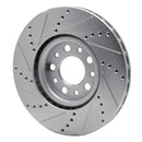 R1 13-23 Chrysler 200 Front Drilled & Slotted Silver Brake Rotor Set