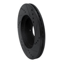 R1 04-06 Scion XB Front Left Drilled & Slotted Black Brake Rotor