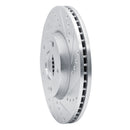 R1 07-10 Kia Rondo (USA) Front Right Drilled & Slotted Silver Brake Rotor