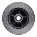 R1 1988-1991 Chevrolet C1500 Front Right Drilled & Slotted Silver Brake Rotor
