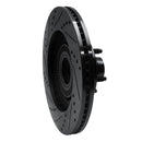 R1 01-05 Ford Explorer Sport Front Right Drilled & Slotted Black Brake Rotor