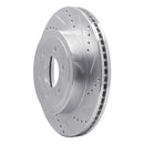 R1 03-04 Dodge DAKOTA 4WD Front Right Drilled & Slotted Silver Brake Rotor