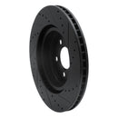 R1 05-23 Chrysler 300 Front & Rear Drilled & Slotted Black Brake Rotor Set